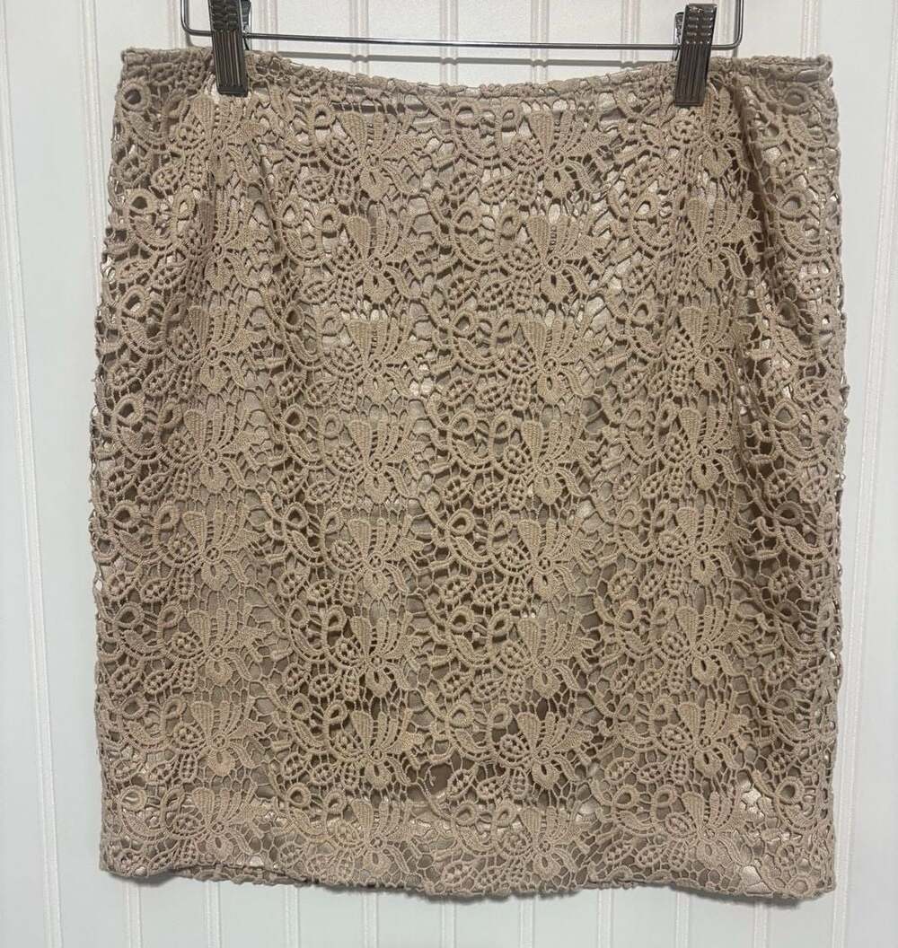 Lace Mini Jones New York Collection Petite Floral  Skirt Size 8P